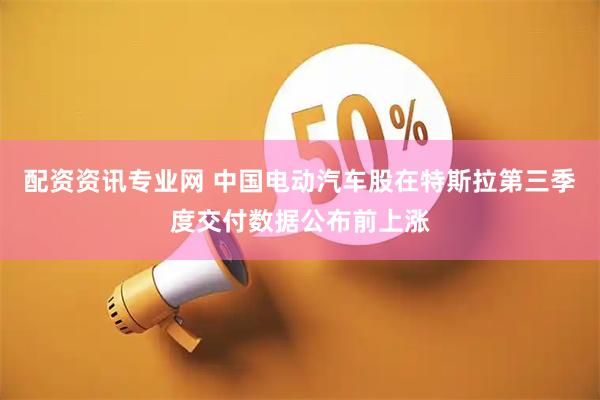 配资资讯专业网 中国电动汽车股在特斯拉第三季度交付数据公布前上涨